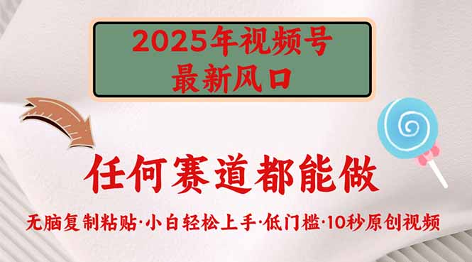 2025年视频号新风口,低门槛只需要无脑执行-屿汉资源站