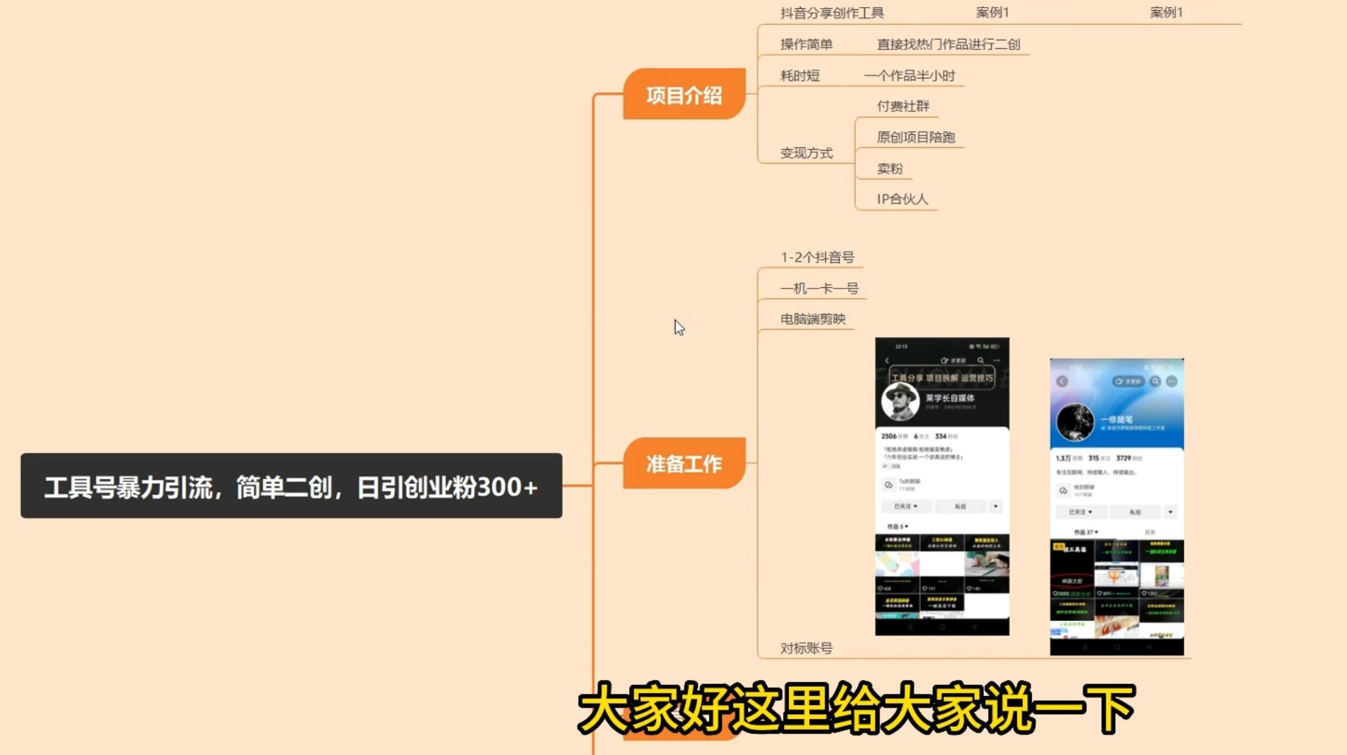 抖音工具号引流玩法，日引创业粉 300+-屿汉资源站