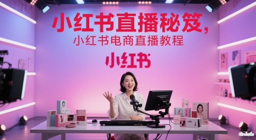 小红书直播秘笈，小红书电商直播教程-屿汉资源站