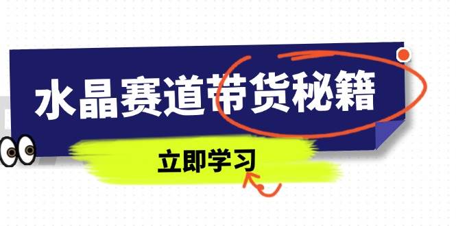 （14406期）水晶赛道带货秘籍，国学结合、短视频起号、拍摄技巧、直播话术等内容-屿汉资源站